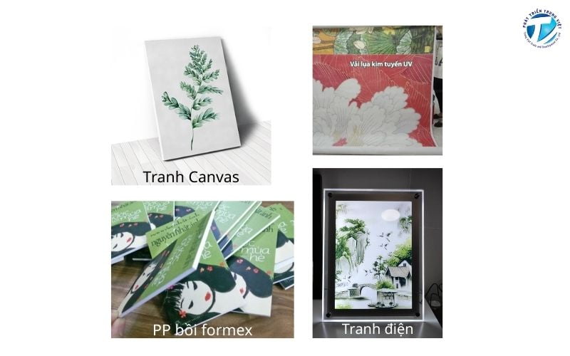 Các chất liệu in tranh treo tường phổ biến hiện nay